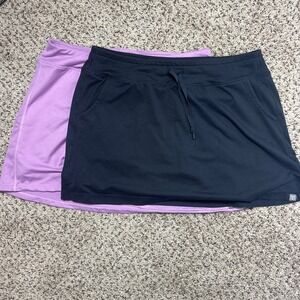 SET OF 2 Title Nine Skorts Black and Purple Size XL Active Outdoor Hiking